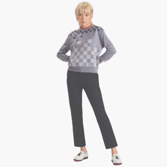 G/FORE Womens Jacquard Checkmate Crewneck Golf Sweater size Large - Picture 4 of 11